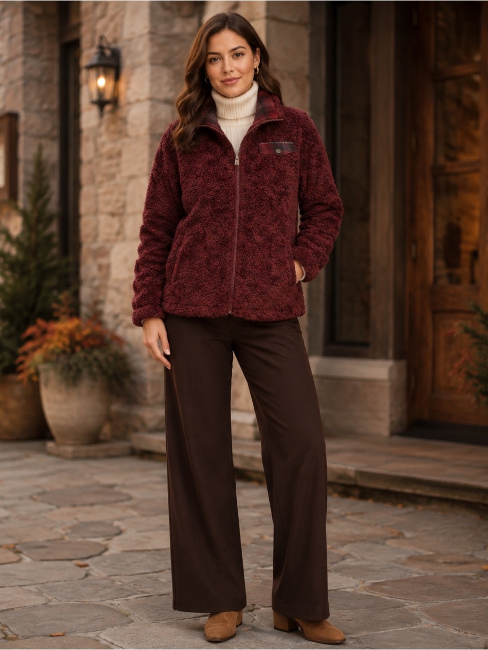 Pendleton Deep Red Teddy Jacket